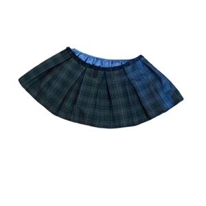 Plaid School girl style skirt with shorts under size medium nwot